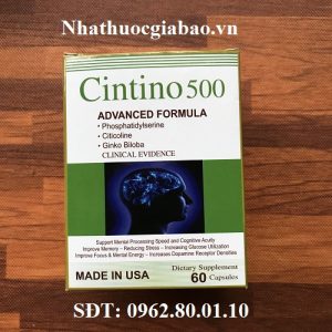 Cintino500 - Hỗ Trợ Tăng Cường Tuần Hoàn Não
