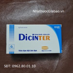 Thuốc Dicinter - Viên đạn đặt Âm Đạo