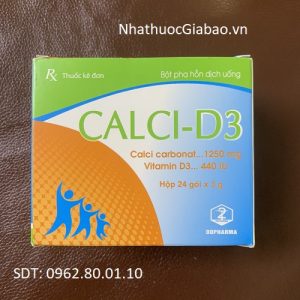Bột Pha hỗn dịch uống Calci-D3 Dopharma